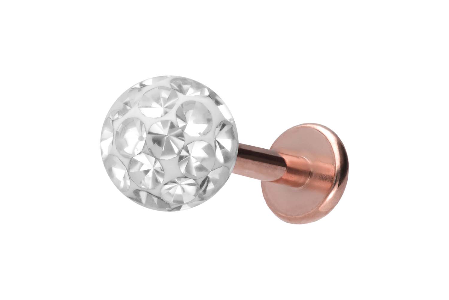 Titan Labret Piercing mit Innengewinde EPOXY-KUGEL